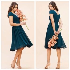 NWT Dress The Population Corey Peacock Blue Chiffon Dress